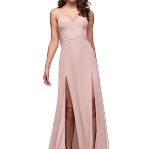 Azazie Candice bridesmaid dress in dusty rose